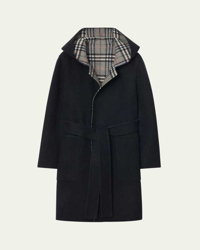 Hampshire Hooded Wool Wrap Coat